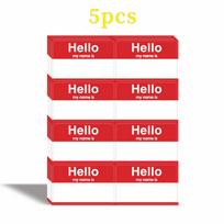 Self-Adhesive Red Name Stickers for Clothing, Water Bottles, and Backpacks