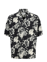 Jack & Jones - Jjjeff Monochrome Aop Resort Shirt Ss - Marškiniai trumpomis rankovėmis - Juoda
