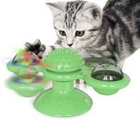 Šviečiantis besisukantis katės draskyklė su kailio surinktuvu Rotating Cat Toy