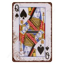 Playing Card Metal Tin Sign Wall Art 20x30cm