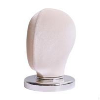 Headwear Display Stand for Wigs And Hats Beige Velvet gray