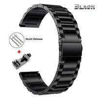 Titano metalinė apyrankė Samsung Galaxy Watch 7 6 5 40mm 44mm 5pro 45mm 4Classic 42MM 46 Dirželis Apyrankė Huawei Watch GT5 46MM for samsung gear S3 black