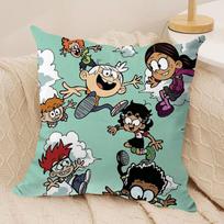 L-Loud House Pagalvės užvalkalas Šilkinis trumpas pliušas Dvipusis spausdintas pagalvės užvalkalas Sofai Visų sezonų Namų dekoras Dovana 40cmx40cm