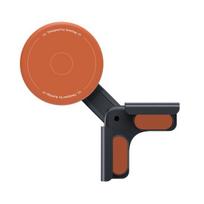 Mobile Phone Holder 360-Degree Rotation Magnetic Car Mount Clip-on Phone Mount Ultra-Stable Shock Absorbing Phone Stand for Safe Driving tamsiai oranžinės spalvos
