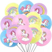 20pcs Pink Unicorn Latex Balloon Unicorn Theme Birth Date Celebration Decoration Children Girls Infant Shower Celebration Supplies Wedding Ballons 12INCH beige
