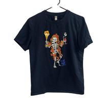 Y2K Grunge Goth Skeleton Flame Graphic T Shirt M Alt Streetwear Emo Revival 5XL įvairiaspalvis