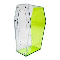 Jumping Spider Enclosure Vivarium Acrylic Reptile Terrarium for Breeding Praying Home Hermit Crab Terrestrial or Arboreal Animal žalia