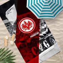 Sportas E-Eintracht F-Frankfurt Švarus rankšluostis Poliesterio Paplūdimio rankšluostis Greitai džiūstantis Be smėlio Vonios rankšluostis Vasarai Baseinui Kelionei Atostogoms 178X90CM