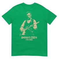 Abraham Lincoln Playing Guitar 4th July 250th Anniversary Tshirt 4XL beige