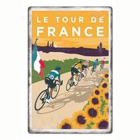 D Buto Metalo Ženklas Vintažinis Dviračių Sportas Skardos Ženklų Rinkinys Retro Dviračio Tour de France Lenktyninis Road Bike Sienos Meno Dekoras 20x30cm（7.8x11.8inch） beige