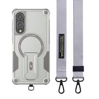 Anti-Fall Shockproof Lanyard Armor Case for Samsung Galaxy A56 5G A16 A36 A26 A 56 16 Best Protection Phone Strap Holder Cover Galaxy A16 5G pilka spalva