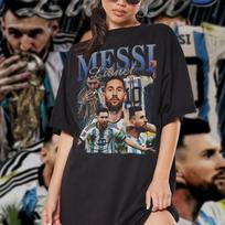 Lionel Messi T-Shirt Messi Bootleg Shirt 90s Vintage Graphic Tees Retro Sh XXXL gray