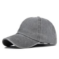 Kid cap Baseball Cap Children cap Snapback Hat Spring Autumn Cap Pure cowboy Water washing Hats Hat Hip Hop Cap For child Kid 50-54cm žalia