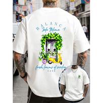 Balance Sicilian Lemon Motorcycle Illustration Men'S Casual T-Shirt, Versatile Short Sleeve XS gray