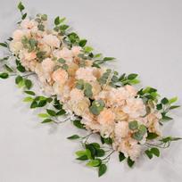 1-Meter Wedding Flower Row - Faux Floral Decor for Aisle & Arch