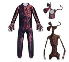 Siren Head Cosplay Kostiumas Su Kaukė Berniukams Mergaitėms Anime Juokingas Vakarėlio Bodis Helovinas Karnavalas Karnavaliniai Kombinezonai 150 black
