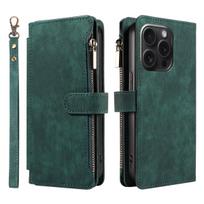 Zipper Wallet PU Leather Phone Case for Xiaomi Redmi 9A 9C 10A 10C 12 13C 14C A1 A2 A3 K50i Series Flip Card Slots Wallet Cover Redmi 10A žalia