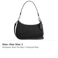COACH Teri Leather Portable Crossbody Bag, Shoulder Bag Medium Women's Black CX214-SVBK One Size 1 black