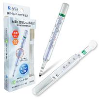 Analog thermometer mercury-free using liquid metal Galinstan battery-free actual measurement type IX-201L iexa. white