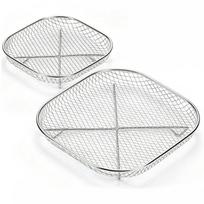 BAAJ-For Ninja Crispi Air Fryer 2PCS Stainless Steel Reusable Crisper Rack For FN101 Even Heating For Crispy Food sidabras