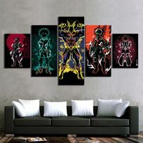 Moduliniai HD Spaudiniai Paveikslas Namų Dekoras 5 Skydai Mano Herojus Akademija Anime Tapyba Drobės Plakatas Sienos Menas Svetainei 30x40cm*2  30x60cm*2  30x80cm*1