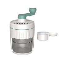 Hand Crank Ice Crusher Ice Shaver DIY Funny Ice Cream Cone Machine Lightweight white