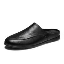 Itališki pusbačiai Vyrams Natūrali Oda Penny Loafers Prabangus Prekės ženklas Vasariniai Rankų darbo Kvėpuojantys Įslystami Batai Vyriškos Šlepetės Juodos 42 juoda