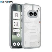 KEYSION Transparent Phone Case for Nothing Phone 2A Plus Soft Silicone+PC Clear Shockproof Phone Back Cover for Nothing Phone 2A for Nothing 2A Plus violetinė