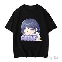 2024 Harajuku Ruby Anime Japanese Y2k Tee Summer Short Sleeve Oshi No Ko Akane Marine Hoshino T-shirt Women Tee Tops1 XXXXXL juoda