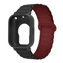 Apsauginis dėklas+Silikoninis dirželis Xiaomi Redmi Watch 5 active/5 Lite pilnas ekrano dangtelis TPU minkštas korpusas ir magnetinis sportinis dirželis Redmi Watch 5 Active black