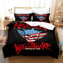 New Cody Rhodes American Nightmare Bedding Set Single Twin Full Queen King Size Anime Bed Set for Adult Kid Bedroom 70x133cm 2pcs black