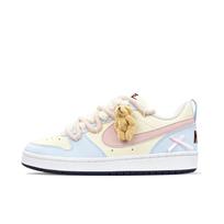Nike Court Borough Abrasion Resistant Low top Skateboard Shoes Women's Pink Blue FV8120-141(Team1626-) 40 white