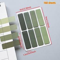 160-2560Pcs Sticky Notes Index Tabs Page Book Markers, Transparent Label Stickers for Page Marking Classify File blue
