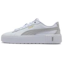 PUMA Smash Platform Comfortable And Lightweight Low top Skateboard Shoes Women's White Gray 392979-01 35.5 white