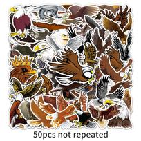 50 Creative Eagle Animal Stickers for Scooter, Luggage, Laptop, Car & Motorcycle Decoration black