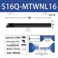 60° Inner Hole CNC Lathe Tool Holder S16Q/S20R MTWNR/L16