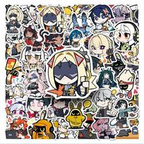 10/30/50pcs Anime Zenless Zone Zero Stickers Kawaii Q Version Character Decal DIY Notebook Fridge Suitcase Reward Cute Sticker gray