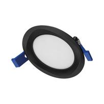Įleidžiama LED panelė SPECTORLIGHT, 6 W, 3000 K, 520 lm, apvali f., juodos sp., Ø12 x h2,4 cm