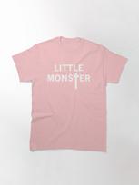 Lady Gaga Little Monster - White Font V-Neck Classic T-Shirt 2XL šviesiai rausvos spalvos