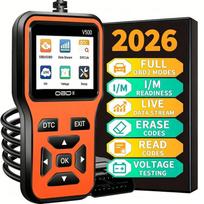 V500 Automobilinis OBD2 skaitytuvas Universalus kodų skaitytuvas Variklio gedimų diagnostika Įtampos apkrovos testeris A2 white