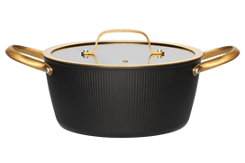 Troškinimo puodas MAKU ECLIPSE GOLD BLACK, 4,4 L, 24 cm