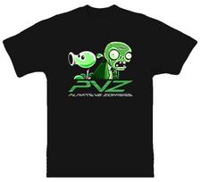 Plants Vs Zombies Pvz Game T-shirt XXXL green