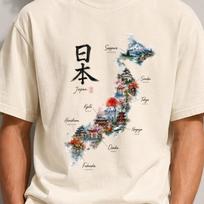Comfort Colors Japan Map Shirt, Japanese Travel T-Shirt, Japan Cities Tee, Tokyo Kyoto Osaka Tee, Japanese Culture Gift, Cute Japan Map Tee 3XL gray