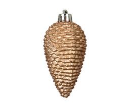 Kalėdinių eglės žaisliukų rinkinys PINECONE, karamelės sp., 4,5 x 8 cm, 6 vnt