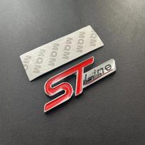 3D Metalinis ST Line Logotipas Automobilio Priekinės Grotelių Emblema Lipdukas Galinės Bagažinės Ženklelis Ford Kuga MK3 MK4 S Max Focus Puma Fiesta Priedams 90 x 30mm