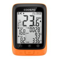Coospo Belaidis dviračio kompiuteris GPS greičio matuoklis ir odometras su ANT+ širdies ritmo monitoriumi, kadencijos jutikliu, BT 5.0, suderinamas su Strava, IP67 black