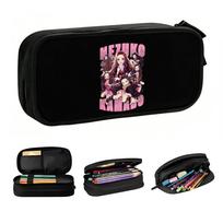 Demon Slayer Nezuko  Pencil Cases for Boy Girl Big Capacity Anime Manga  Pen Bag Box School Accessories 21x10.5x5cm black