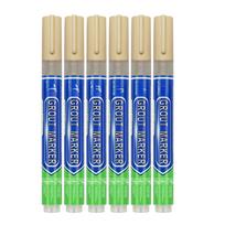 Tile Grout Pen 6 Pack Waterproof Repair Marker Light Brown šviesiai ruda spalva
