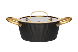 Troškinimo puodas MAKU ECLIPSE GOLD BLACK, 2,4 L, 20 cm