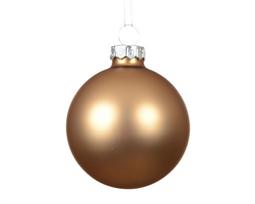 Stiklinis kalėdinis eglės žaisliukas BAUBLE MATT, karamelės sp., 8 cm, 1 vnt